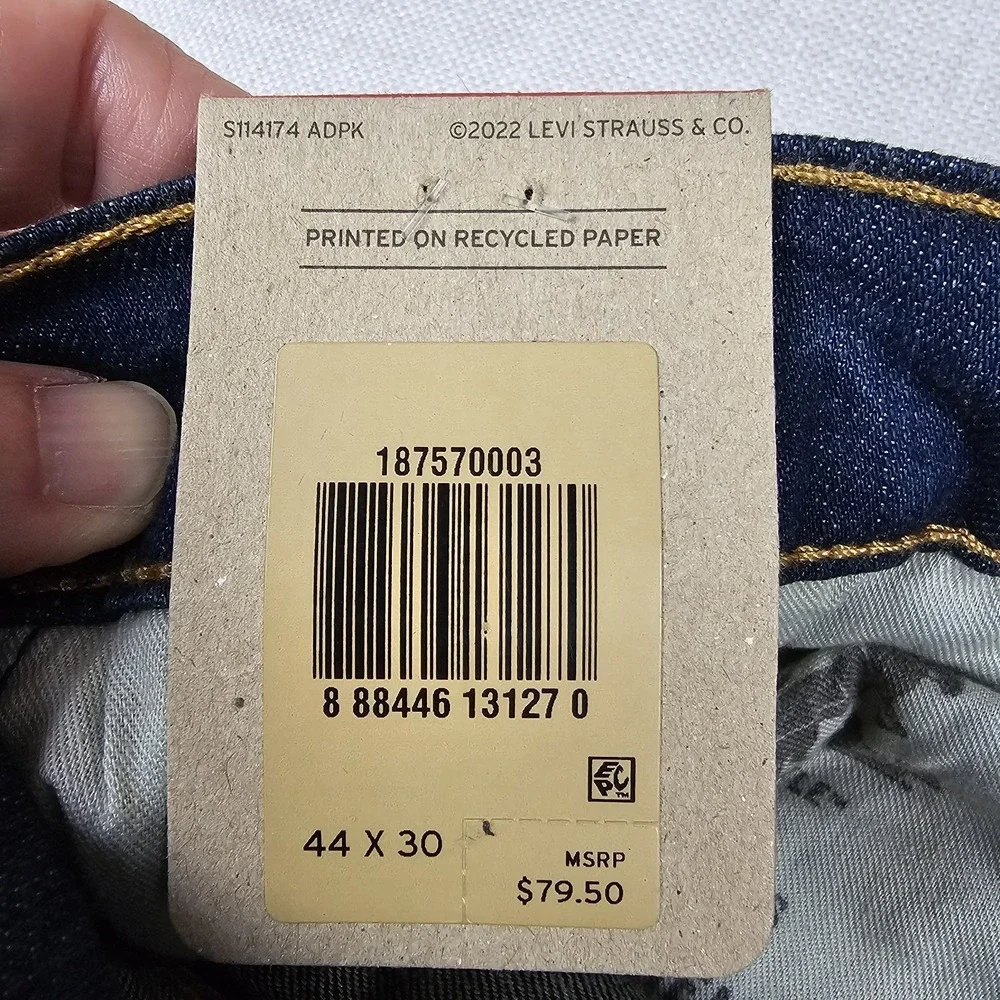 Levi's 541 Athletic Fit Denim Jeans Mens 44 x 30 Blue Medium Wash  NWT